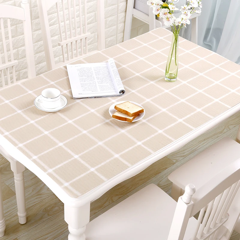 Мягкий пластиковый стеклянный Настольный коврик из ПВХ скатерть