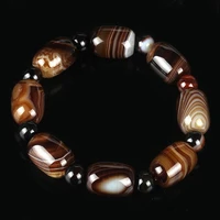 wholesale natural sardonyx stone barrel bead bracelet men passepartout transport beads bracelet gift