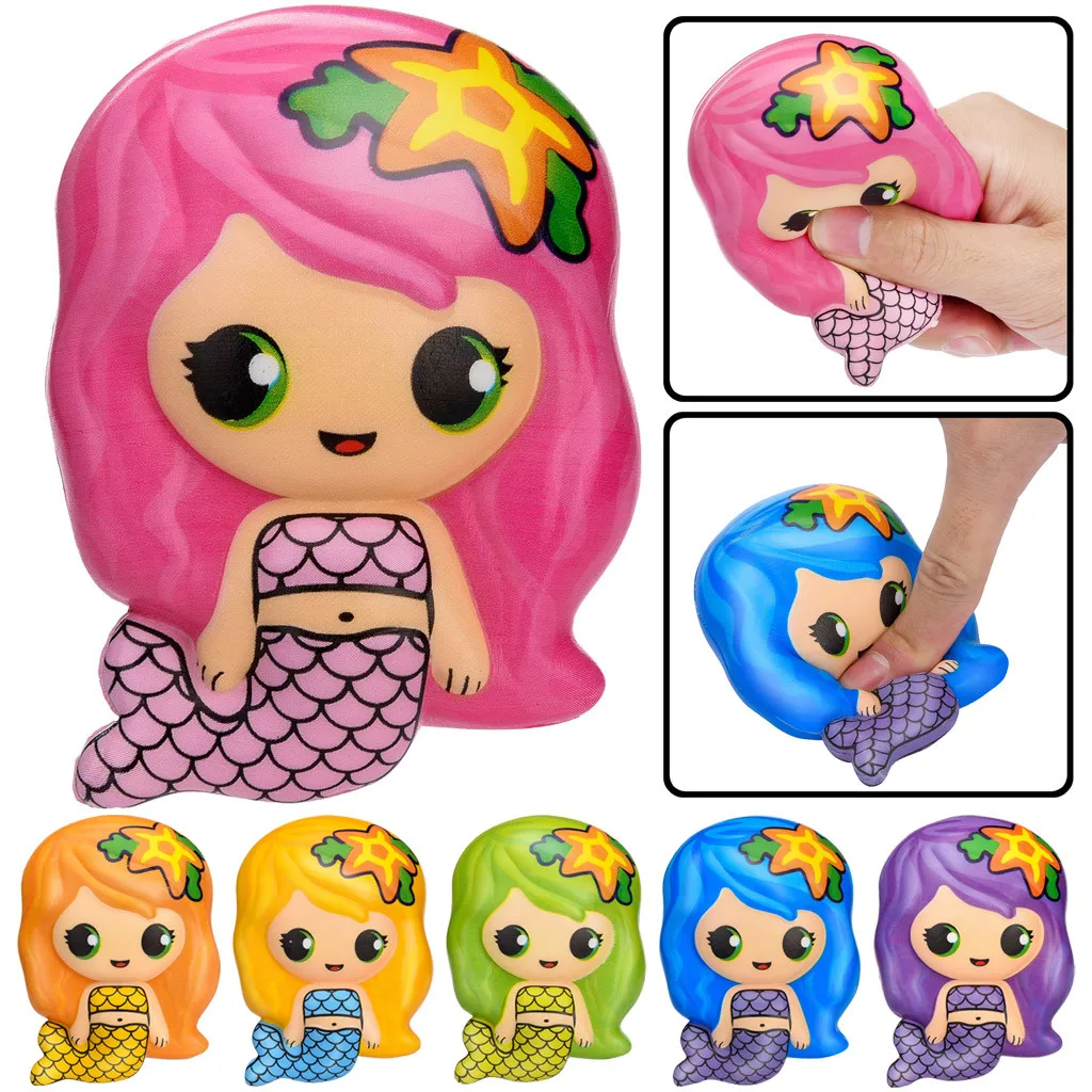 MUQGEW сжимаемые игрушки Kawaii Русалочка Poopsie slime surprise Slow Rising крем ароматизированные