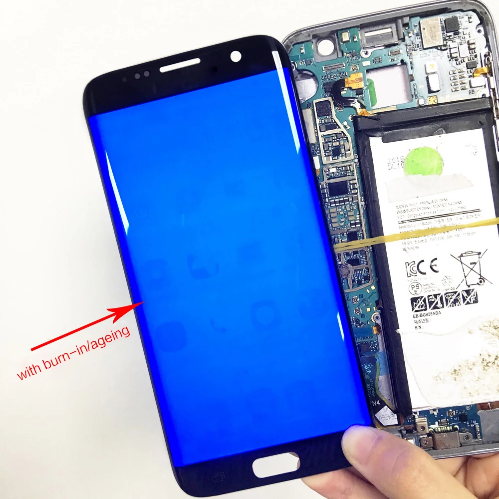 ЖК дисплей с сенсорным экраном и дигитайзером 5 ''Super AMOLED для Samsung Galaxy S7 Edge G935F Burn