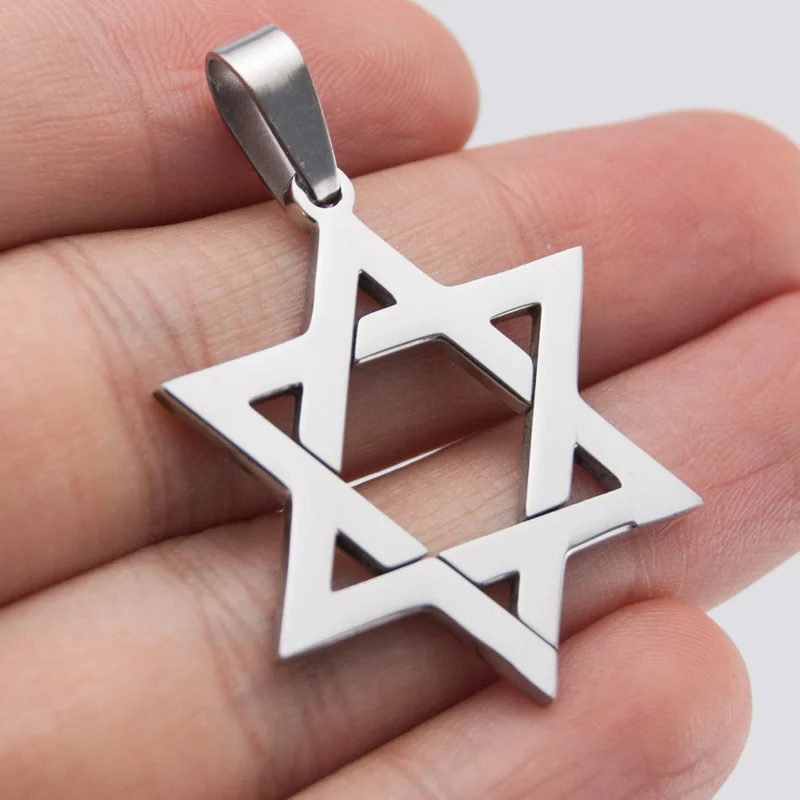 Ювелирные изделия ожерелье с подвеской в виде звезды Давида мужское из