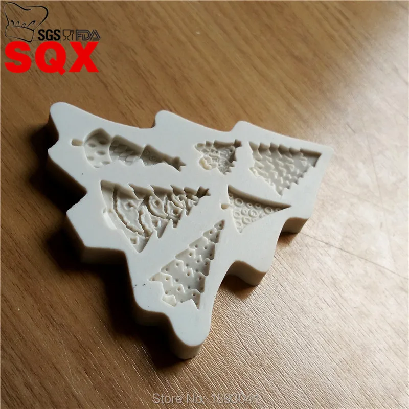 6 шт. силиконовые формы для выпечки кексов рождественской елки SQ16332 формочка