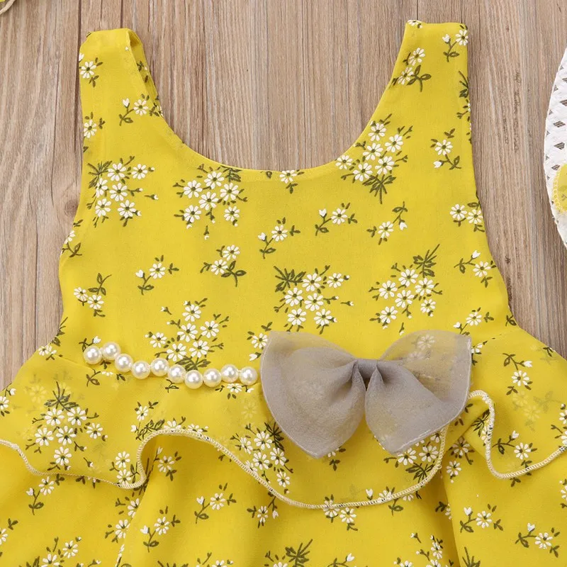 Летняя футболка без рукавов с цветочной шапкой и шорты для девочек 2-7 лет | Мать