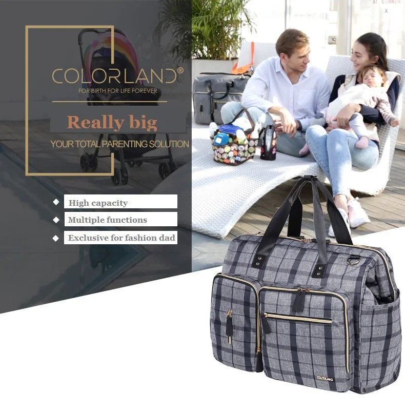COLORLAND большая сумка для подгузников, органайзер, сумки для подгузников, сумки для мам, сумка для детских подгузников, сумка для детских колясок, сумка для подгузников, Bolsa Maternidade