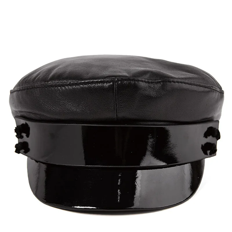 Женская кепка в стиле милитари Fibonacci армейская Кепка из натуральной кожи с прямым