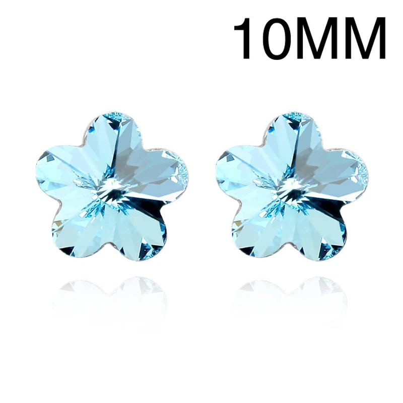 11.11 Sale Nickel Free Flower Design Austrian Crystal Jewelery Small Famous Brand Stud Earrings Best Christmas Gift for Women | Украшения и