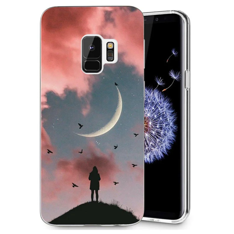 Для Samsung Galaxy S9 S9Plus S8 Plus S7 edge Note 8 J500 J720 A3 A5 2016 2017 TPU цветной чехол с изображением неба