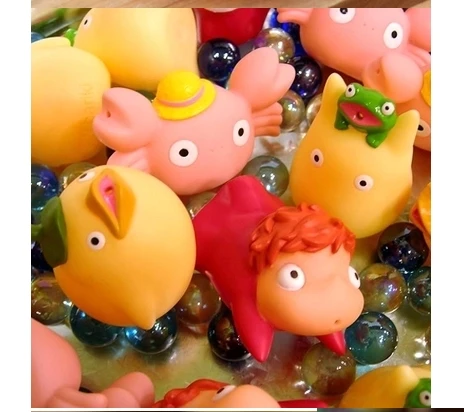 Игрушка для ванной Hayao Miyazaki's упитанный поньо на скале от воды кукла | Дом и сад