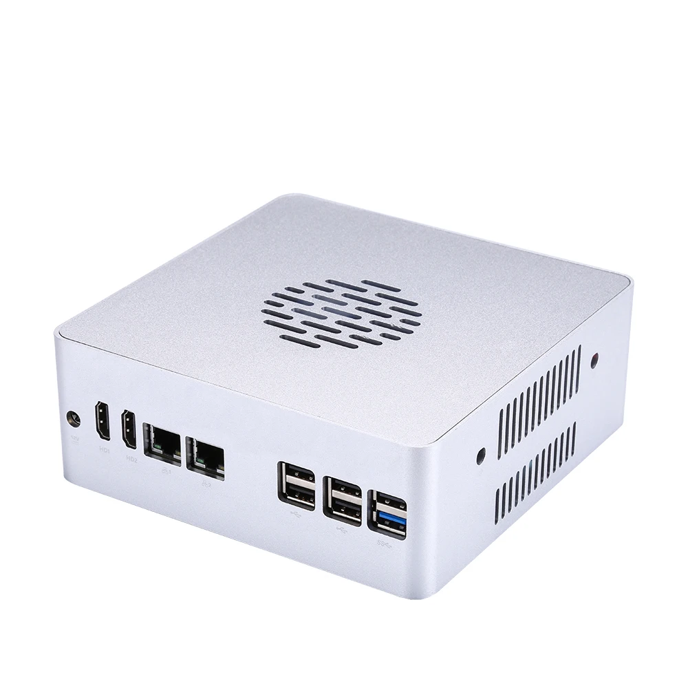 QOTOM Мини ПК Q600S barebones 6th 7th Gen процессор LGA1151 вентилятор M.2 Dual Lan IPC настольный офисный