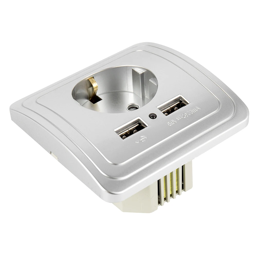 USB настенная розетка ЕС штекер Usb настенная розетка Порты и разъёмы 250V Зарядное устройство вытяжная настольная розетка электрическая розетка USB Кухня розетки