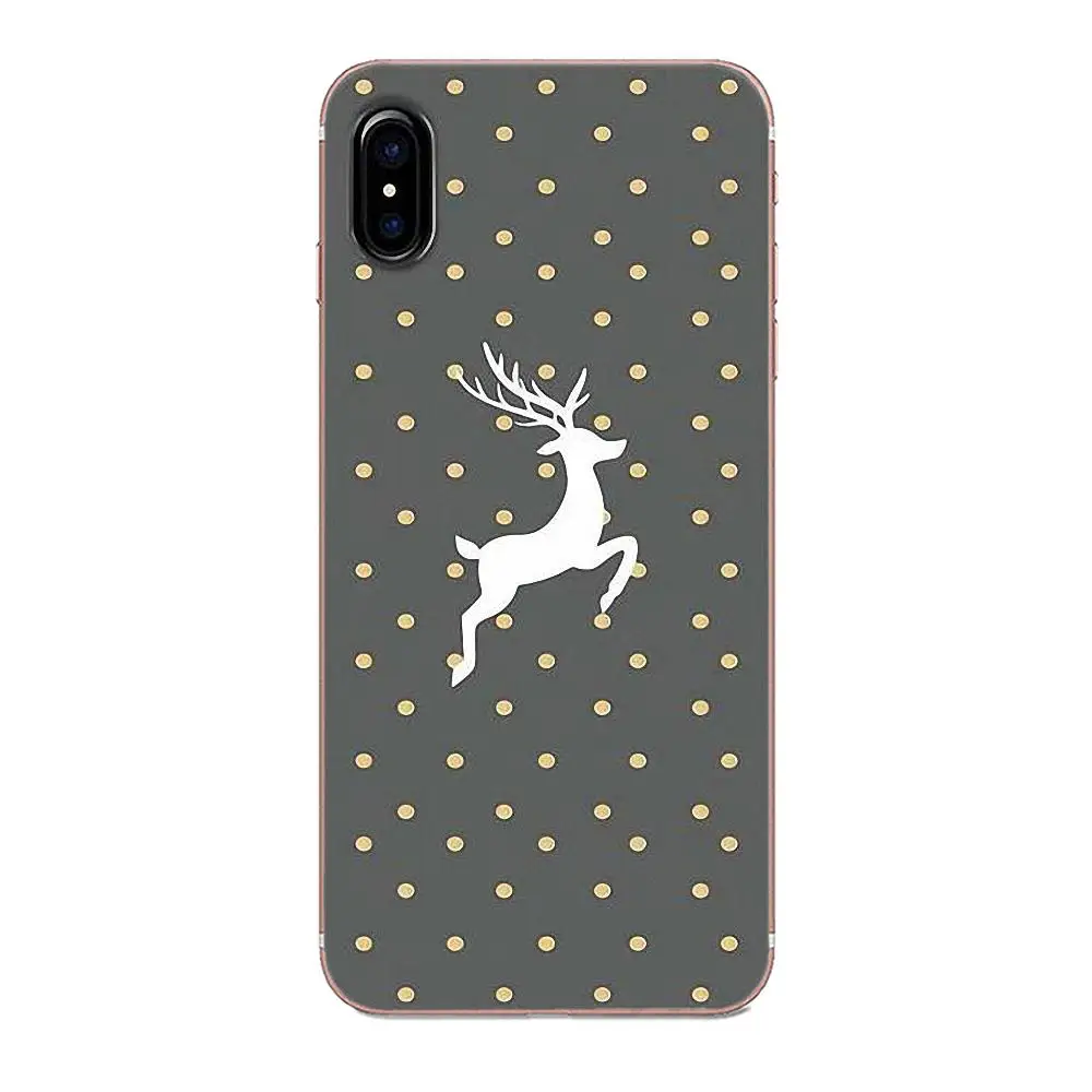 Мягкий ТПУ чехол для телефона Apple iPhone 4 4S 5 5C 5S SE 6 6S 7 8 Plus X XS Max XR новогодние подарки
