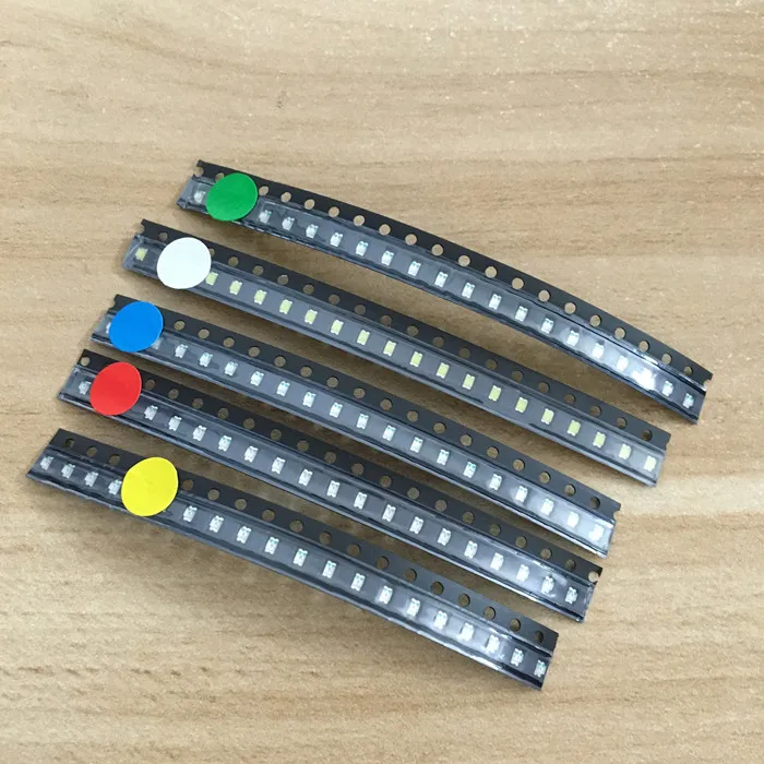 1 пакетов/лот 0805 SMD LED сумка для образцов красный желтый синий зеленый белый 5 видов