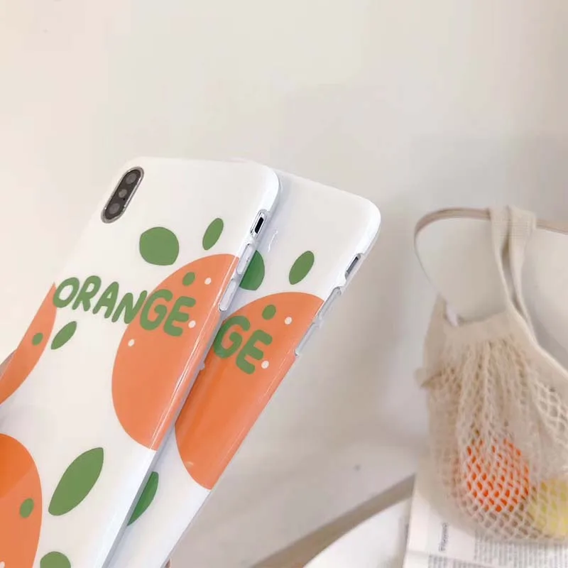 Чехол для телефона iPhone6 6 Plus 7 8 X XS XR Max мультяшный оранжевый чехол из ТПУ |