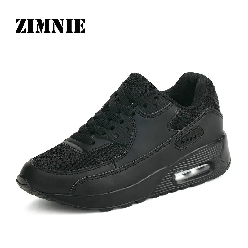 01 Black Mesh ZIMNIE сетчатые женские и мужские легкие уличные спортивные кроссовки для бега, парные дышащие мягкие спортивные кроссовки для бега по легкой атлетике - Цвет: 01 Black Mesh