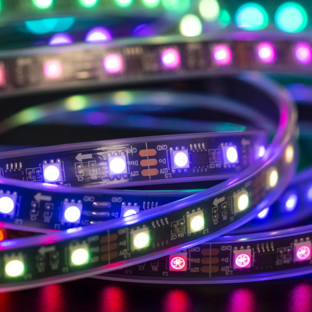 Светодиодная лента WS2811 5 м 30/48/60/96/144 светодиодов/м белый/черный PCB 1 Ic контроль 3