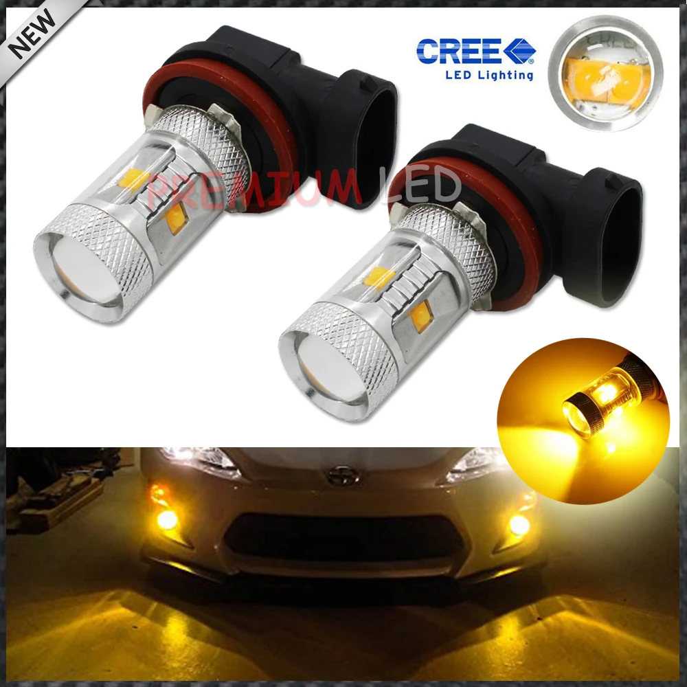 Сменные лампы для противотуманных фар 2 шт. JDM золотые желтые 3000 K 30 Вт CRE'E H8 H11|h8