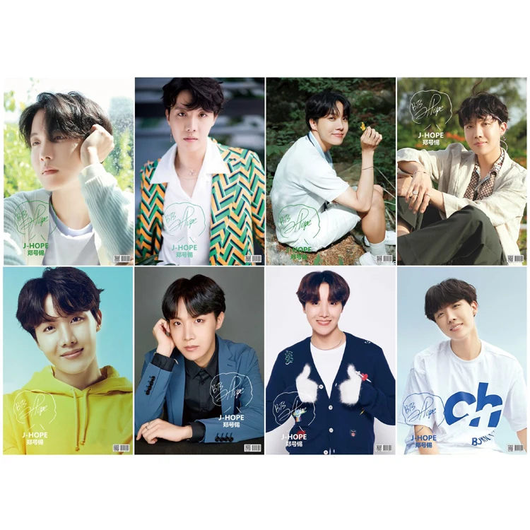8 *(42x29 см) Новые постеры Jeong Ho Seok j hope наклейки на стену подарки KPOP Bangtan Boys|Наклейки