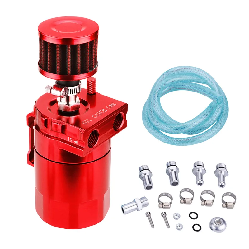 Red SPEEDWOW алюминий 0.3L маслоуловитель БАК с дыхательным фильтром/озадаченный маслоуловитель резервуар - Цвет: Red
