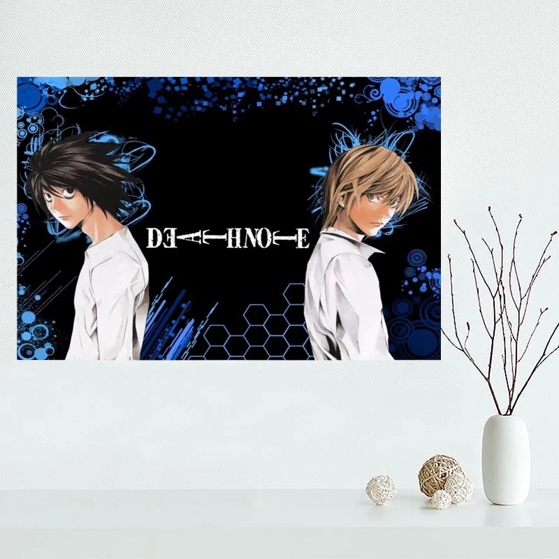 Горячая Распродажа на заказ парусиновый постер с надписью Death Note домашний декор