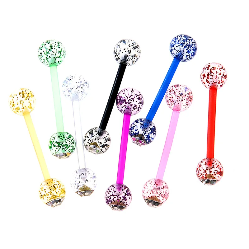 10 шт. мужские и женские акриловые пирсинг для языка|Украшения тела| |