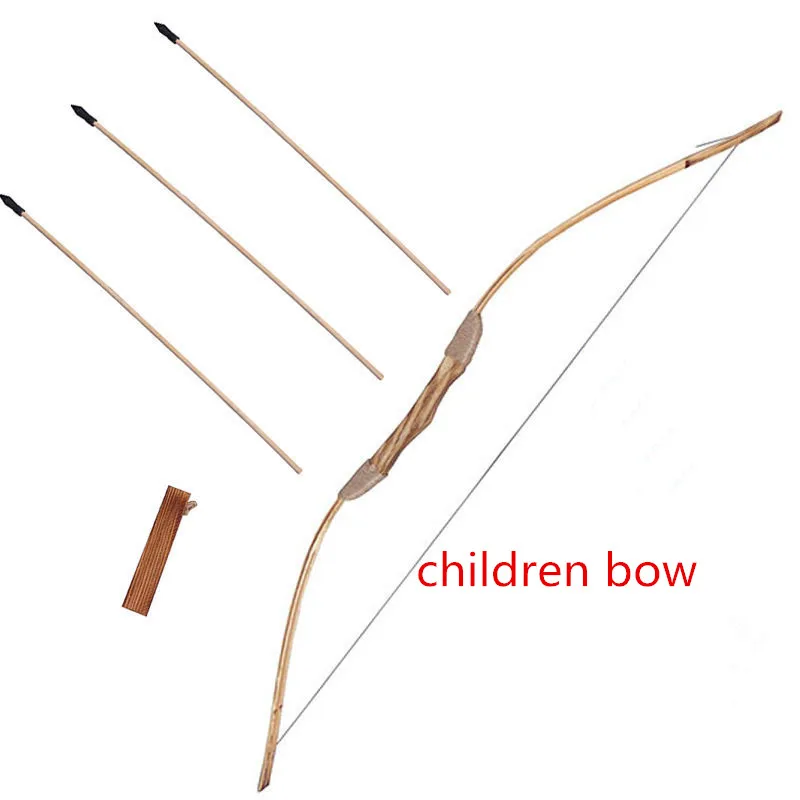 Мощный деревянный лук хорошего качества с 3 стрелами и колчан детская игрушка | Лук и стрела -32901062841