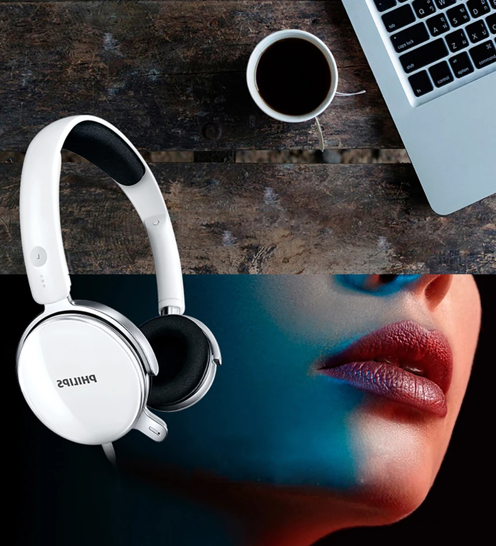 Philips профессиональные SHM7110U наушники с стерео басом проводное управление микрофон гарнитура для samsung X телефон