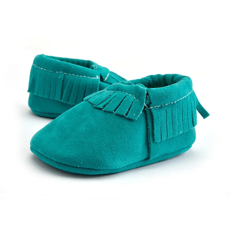 Pattern 1 Color 8 Bebes/мокасины из искусственной замши для новорожденных мальчиков и девочек; Мягкие Мокасины; обувь для первых шагов с бахромой на мягкой нескользящей подошве; обувь для малышей - Цвет: Pattern 1 Color 8