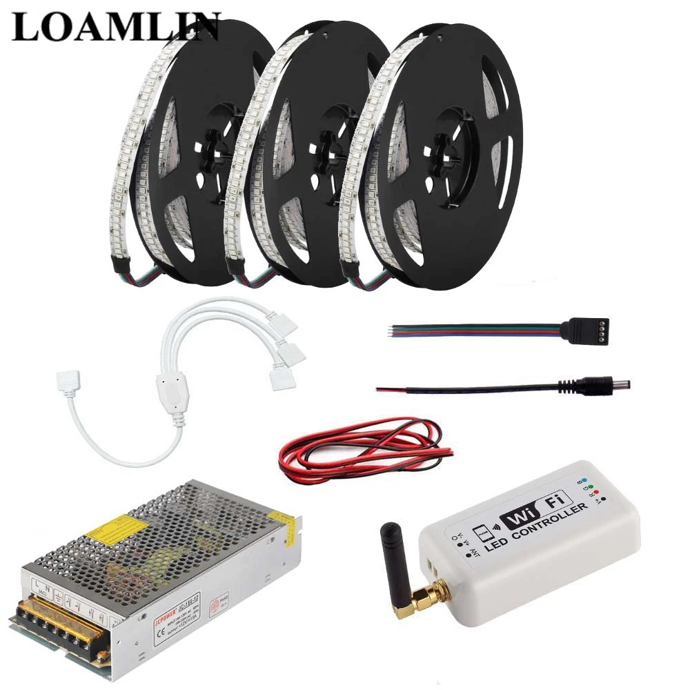 5 м 10 15 20 2835SMD 234 светодиодов/м RGB Светодиодная лента с WIFI Led контроллером DC12V