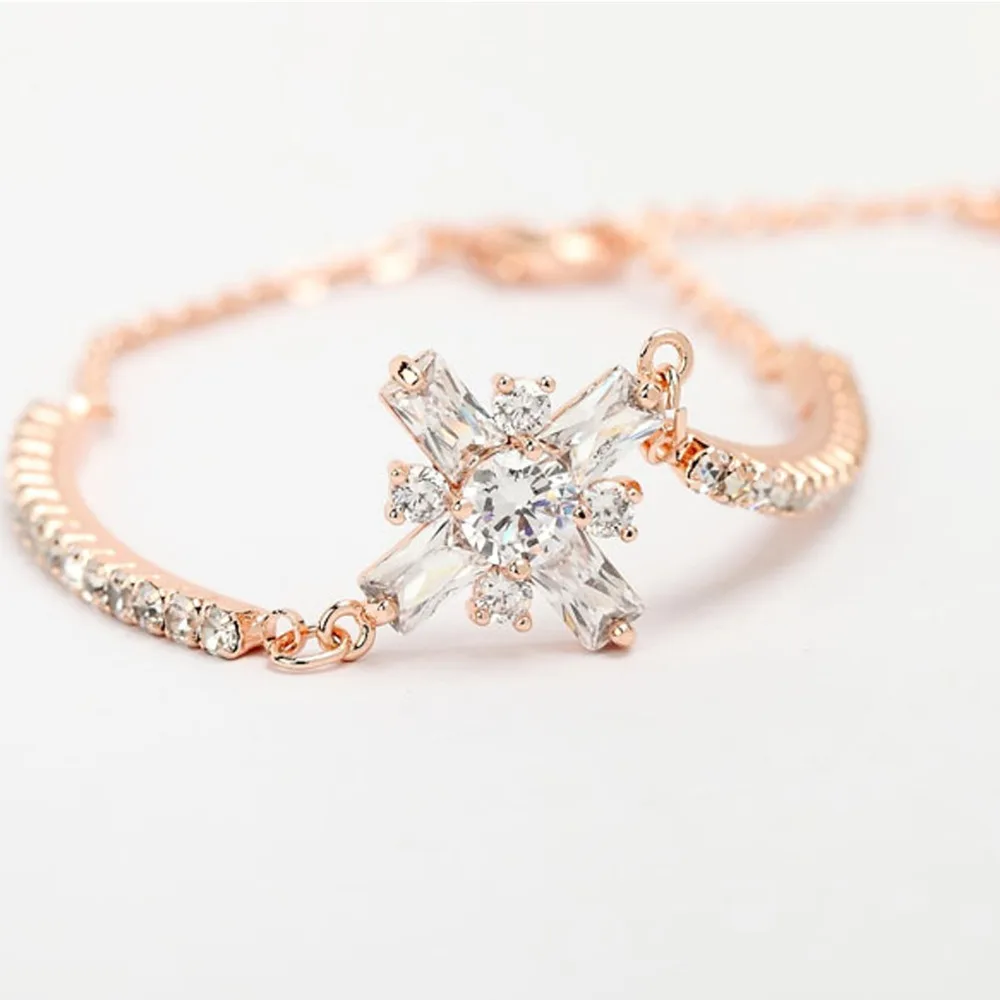 LUOTEEMI ювелирные изделия Новые Очаровательное белое золото-Цвет сверкающие