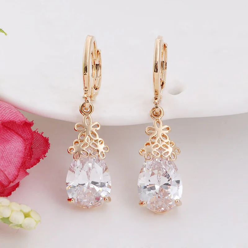 Женские серьги-подвески с серебряным покрытием в форме капли | Украшения и