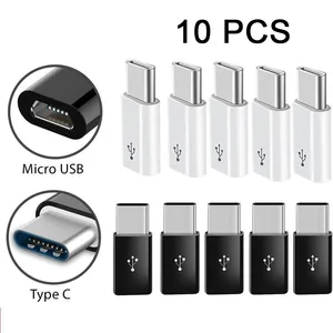 Переходник USB 3,1, USB-C Type C (штекер) на Micro USB (гнездо), 8 шт.