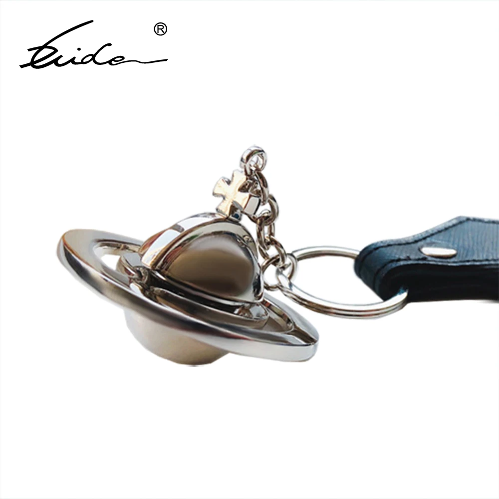 silver Романтическая пара Saturn Keychian Planet брелок сумка аксессуары цепочки для ключей подарок для девушки - Цвет: silver