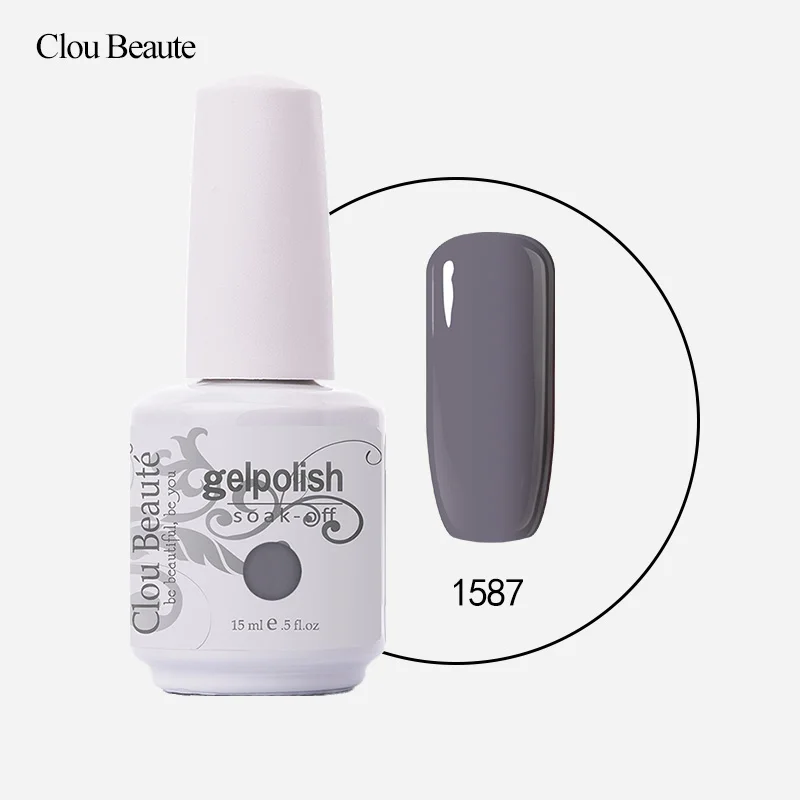 Clou Beaute 15 мл Гель-лак для ногтей замачиваемый УФ светодиодный маникюрный лак долговечные Лаки vernis Полупостоянный Гель-лак для ногтей - Цвет: 1587
