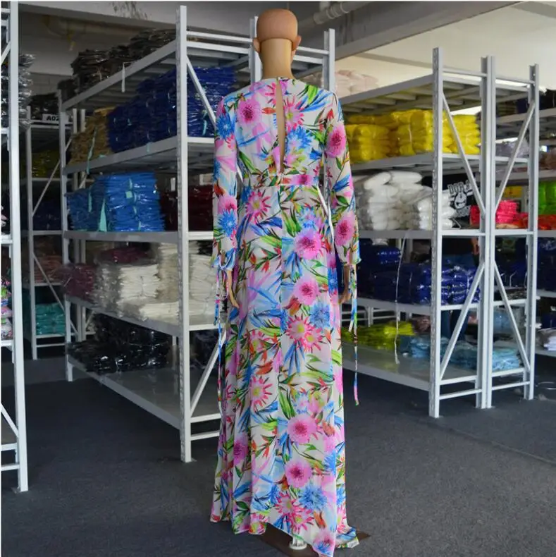 Новинка женское сексуальное шифоновое платье с глубоким v-образным вырезом