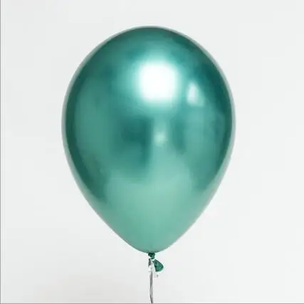Green 10 шт. 12 дюймов металлические шары Золотая серебристая, хромированная металлическая жемчужная латексная шары детская игрушка в ванную украшения для дня рождения - Цвет: Green