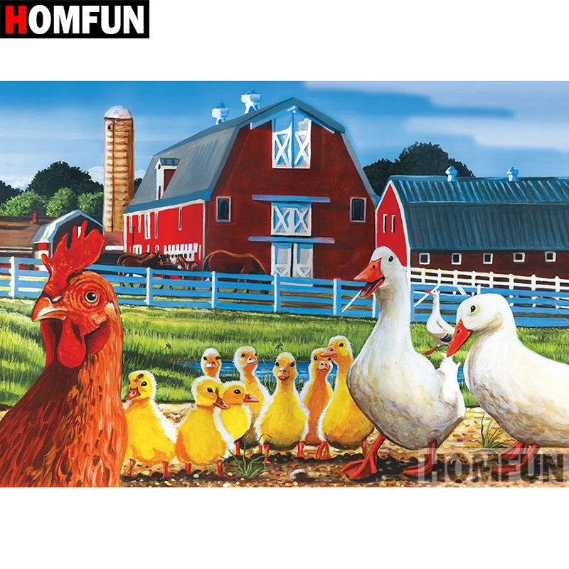 Алмазная 5D картина HOMFUN A09045 сделай сам полноразмерная/круглая вышивка животное
