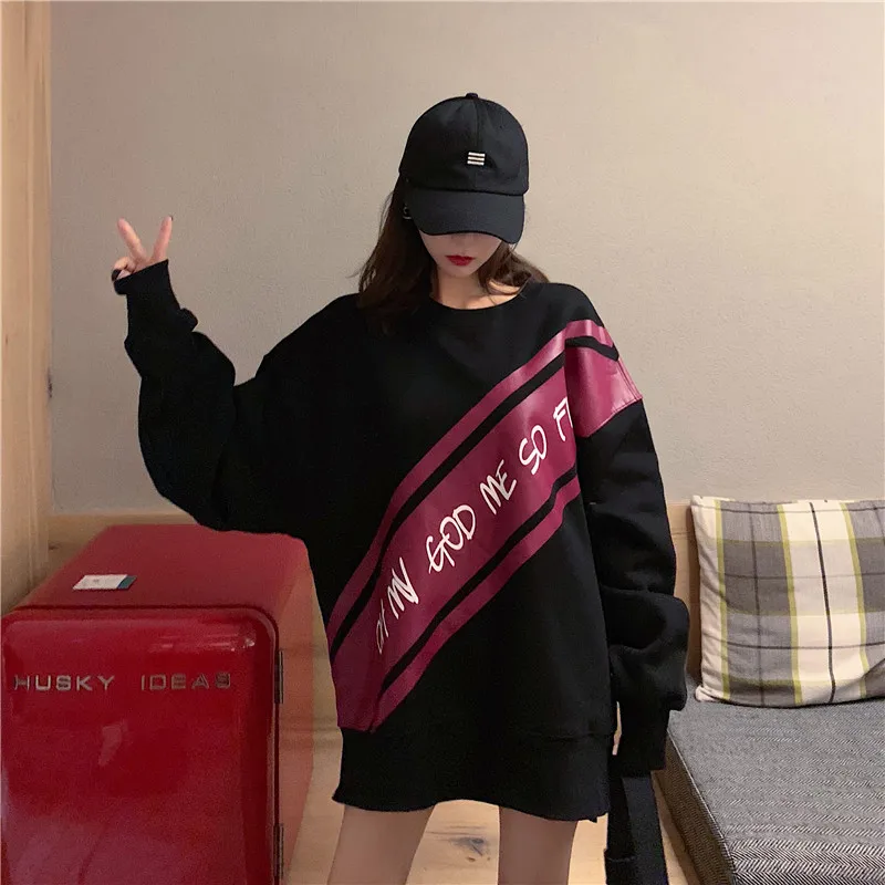 Корейская Осенняя коллекция 2018 г. Повседневная Свободная разноцветная бархатная