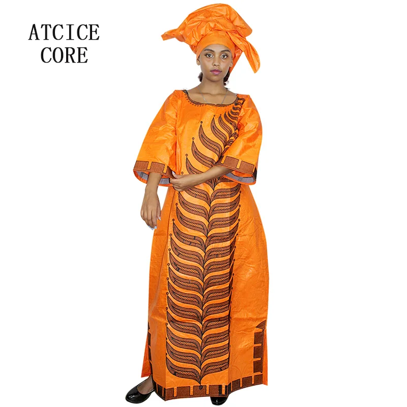 Африканское платье 100% хлопок новый модный дизайн африканская богатая вышивка bazin