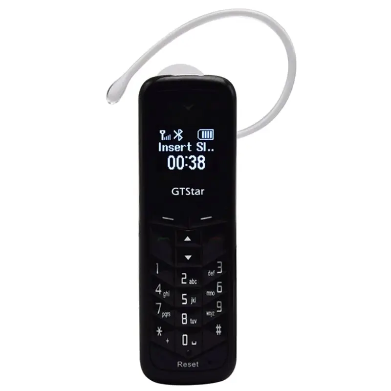 Пластиковый мини самый маленький мобильный телефон BM50 мини BLUETOOTH гарнитура ключ 99.9% пластик - Цвет: BLACK