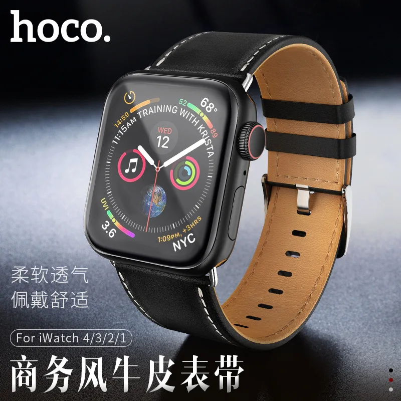 Беспроводное зарядное устройство HOCO Duke кожаный ремешок для часов Apple Watch версии