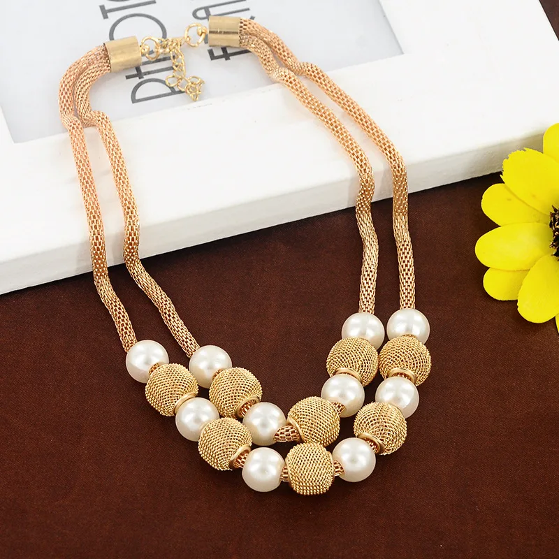 2016 Для женщин большой коренастый Цепочки и ожерелья сплав цепочки мяч кулон