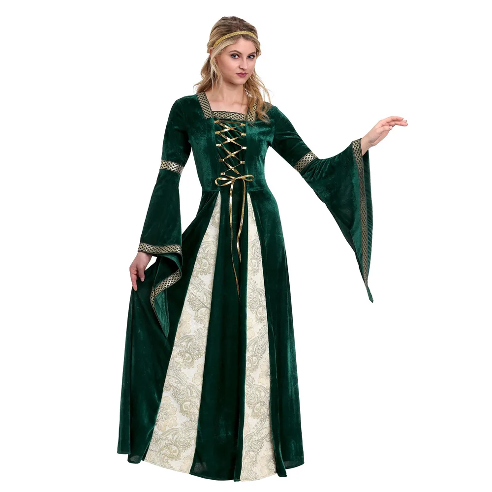 Готическое средневековое платье Косплей Карнавал Хэллоуин костюм для женщин