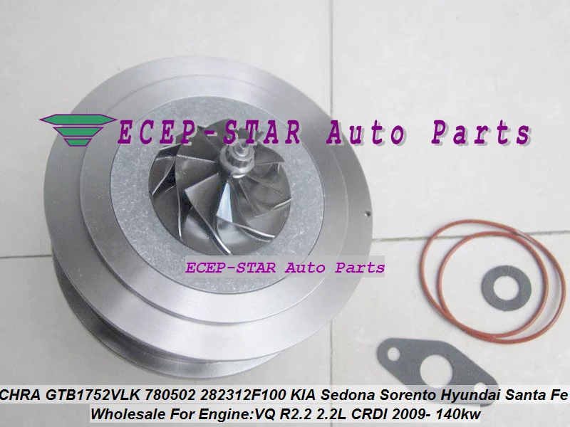 Турбокартридж GTB1752VLK 780502 5001S 282312F100 для KIA Sedona Sorento Carnival VQ CRDi Hyundai Santa Fe R2.2 2.2L|turbo