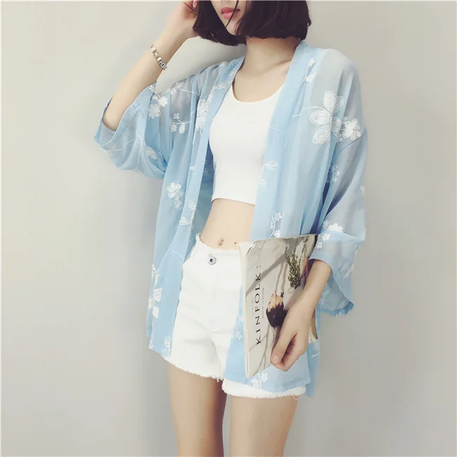 Новинка лета 2019 женская шифоновая блузка с рукавами летучая мышь Ультратонкий