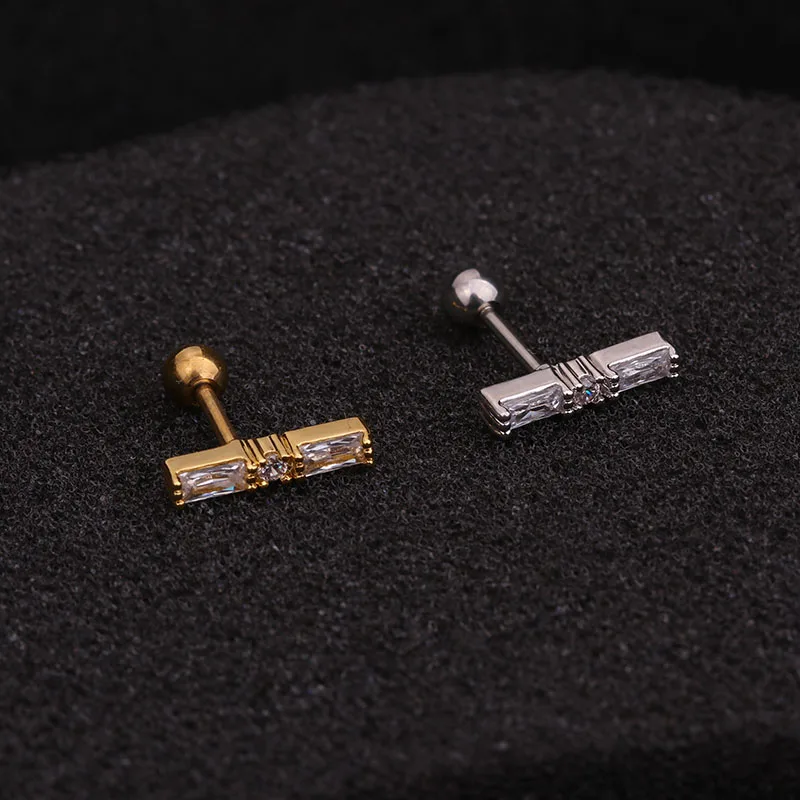 Серьга гвоздик Sellsets с фианитом в форме звезды украшение для пирсинга хрящевой