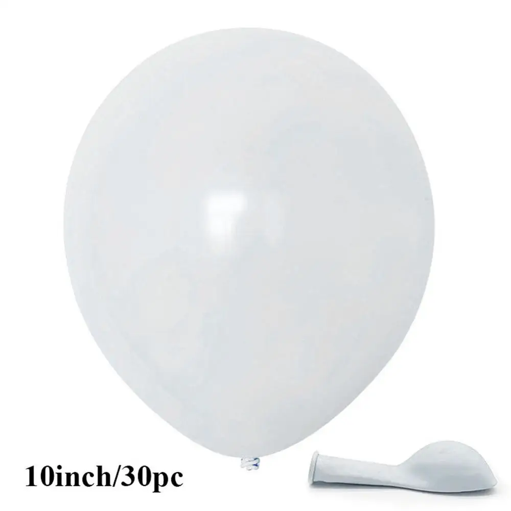 white 10inch 30 шт. макароны шары из латекса балони День рождения воздушные шарики в виде леденцов День Рождения украшения девочка мальчик ребенок душ свадьба Golobos - Цвет: white 10inch
