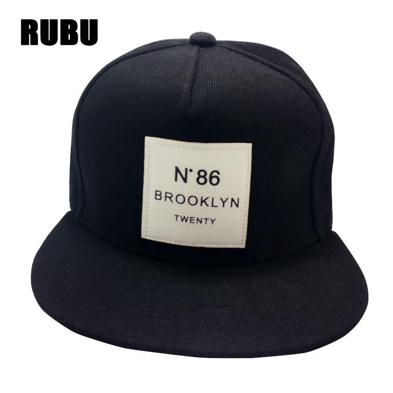 Для мужчин wo S Snapback Brooklyn буквы Твердые патч Бейсбол Кепки хип-хоп кожа Защита от