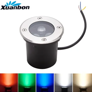 Водонепроницаемый светодиодный подземный светильник, IP68, 1 Вт, 3 Вт, наружный напольный садовый светильник для дорожек, покрытого двора, пятна, ландшафта, AC85-265V, 12 В постоянного тока