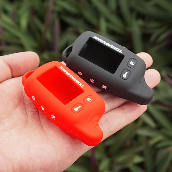 Silicone case cover set fob protect Starter Tomahawk TW 9010 TW9010 TW9020 TW9030 LCD display two 2 way car alarm system remote |