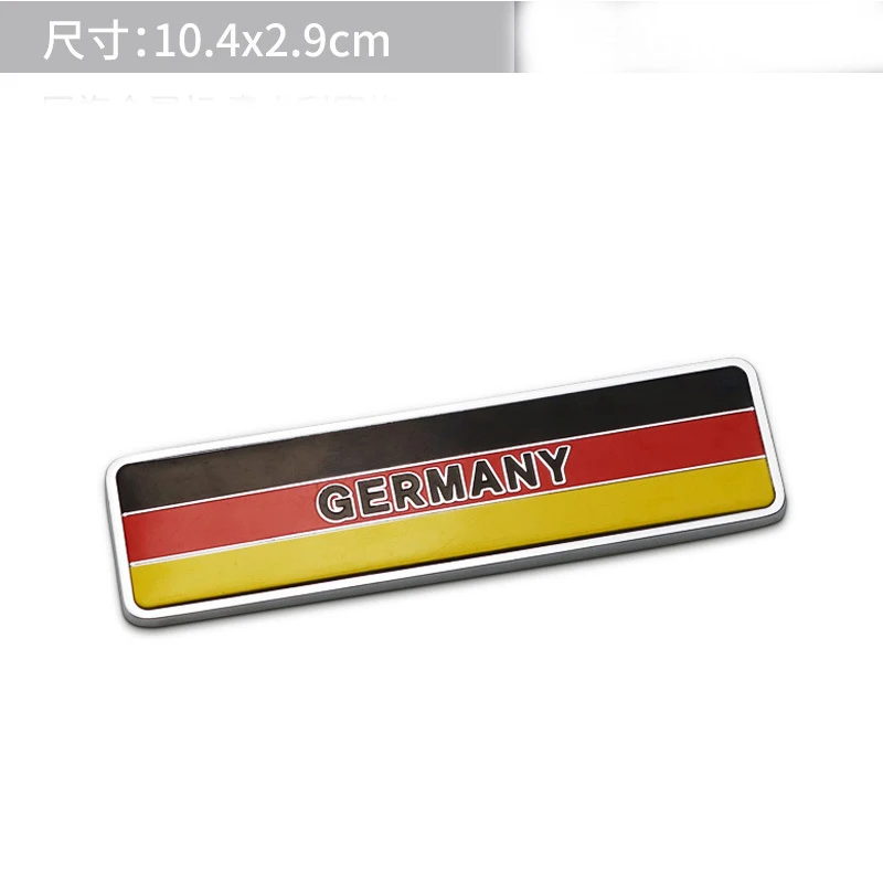 Germany Хромированная Автомобильная эмблема-наклейка для Ford ranger Mondeo Kuga Fiat 500 Abarth Nissan Ashqai Juke Jeep Wrangler JK - Название цвета: Germany